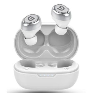 GIZMORE TWS 804 Bluetooth 5.0 in-Ear Wireless Earbuds with Noise Isolation, White