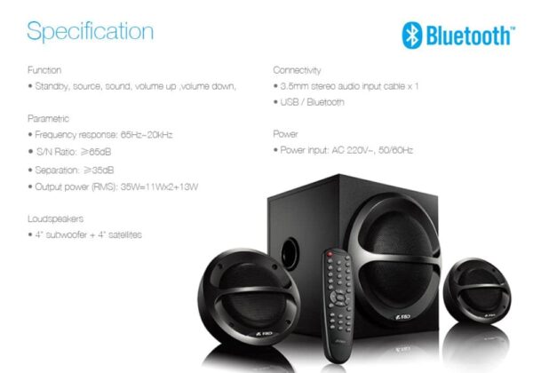 51avbkhw7zl. Sl1000 f&d 35 watts a111x bluetooth speaker