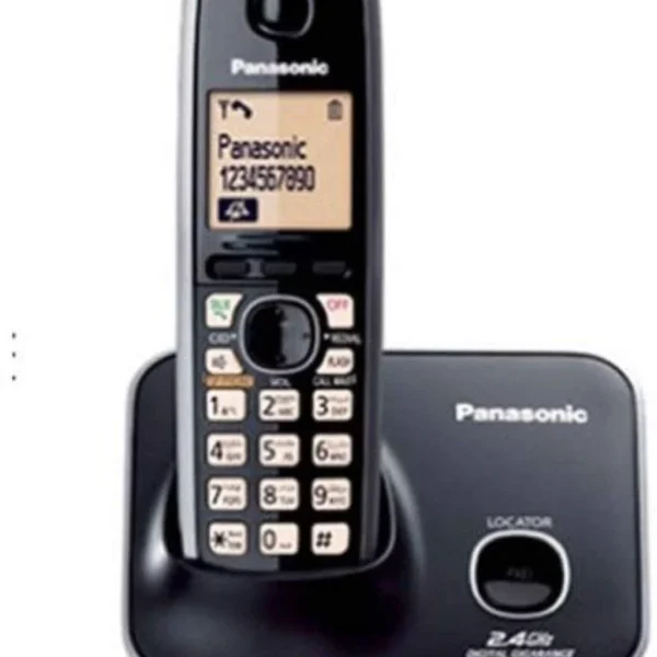 Panasonic Single Line Digital Cordless Telephone, Black