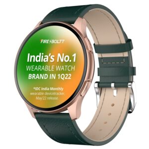 Fire-Boltt Invincible Bluetooth Calling Smartwatch, Green Leather