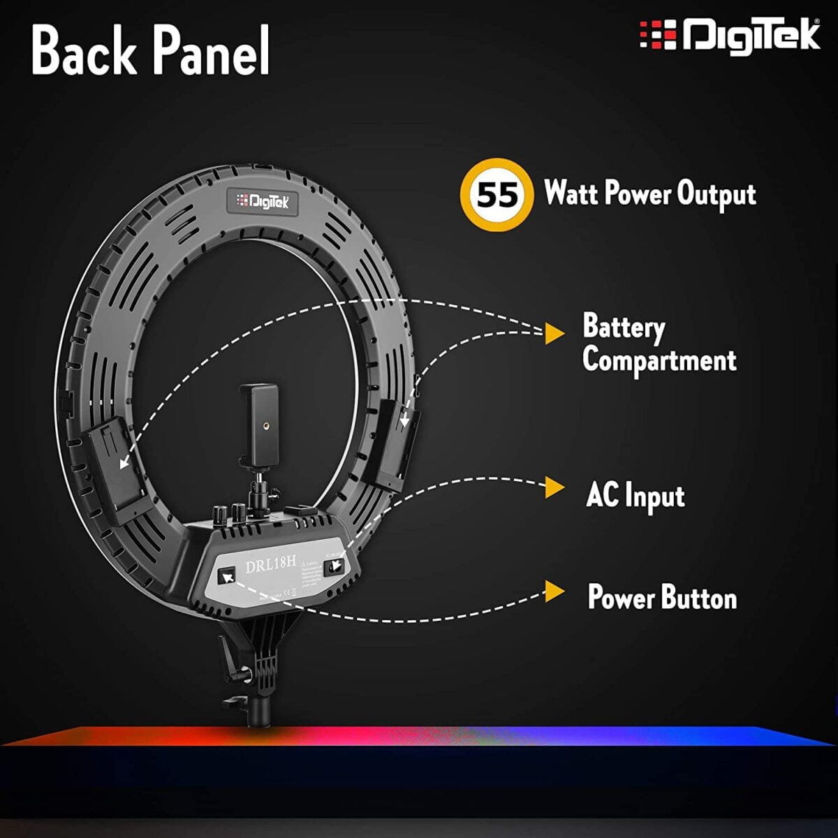 Digitek LED Ring Light DRL 18H 4 Shop Mobile Accessories Online in India