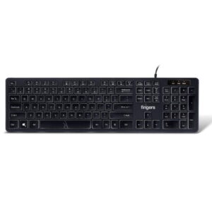 FINGERS Magnifico Moonlit Backlit Wired USB Keyboard (Black)