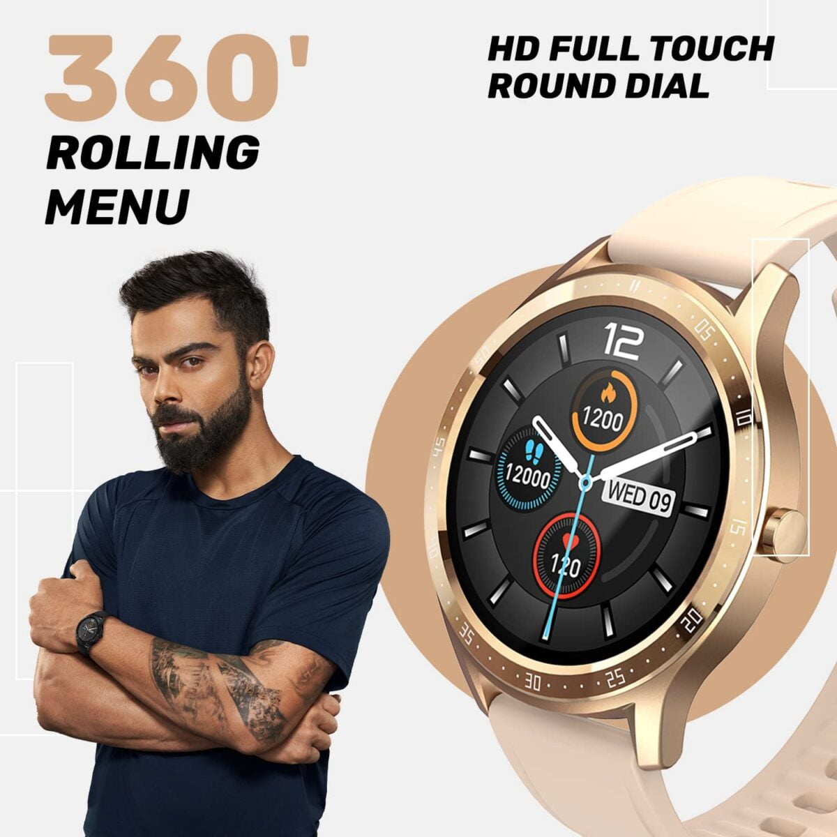 Fire Boltt 360 BSW003 SpO2 Full Touch Large Display Round Smart Watch with . and Heart Rate Monitoring Gold 360 Rotating Menu Fire Boltt 360 Smartwatch . 5 Shop Mobile Accessories Online in India