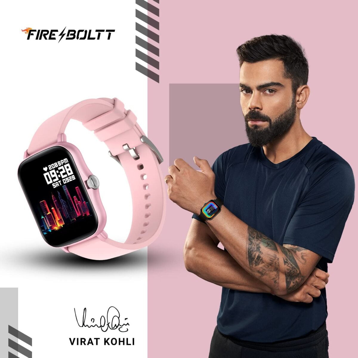 Fire boltt beast bsw002 pink 3 shop mobile accessories online in india