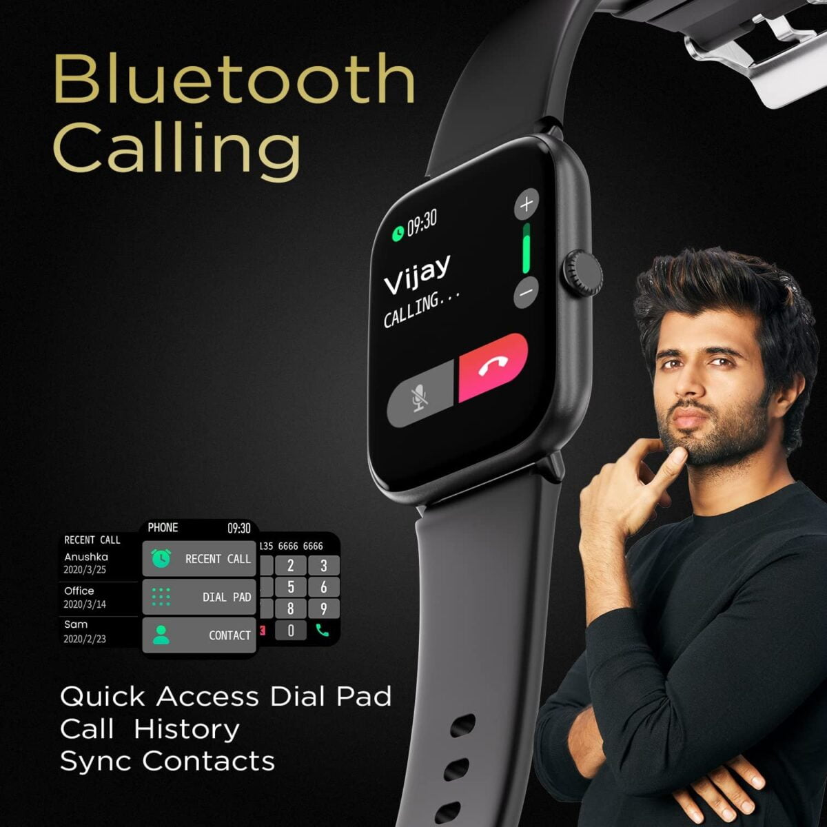 Fire Boltt Dynamite Bluetooth Calling Smartwatch Black 6 Shop Mobile Accessories Online in India