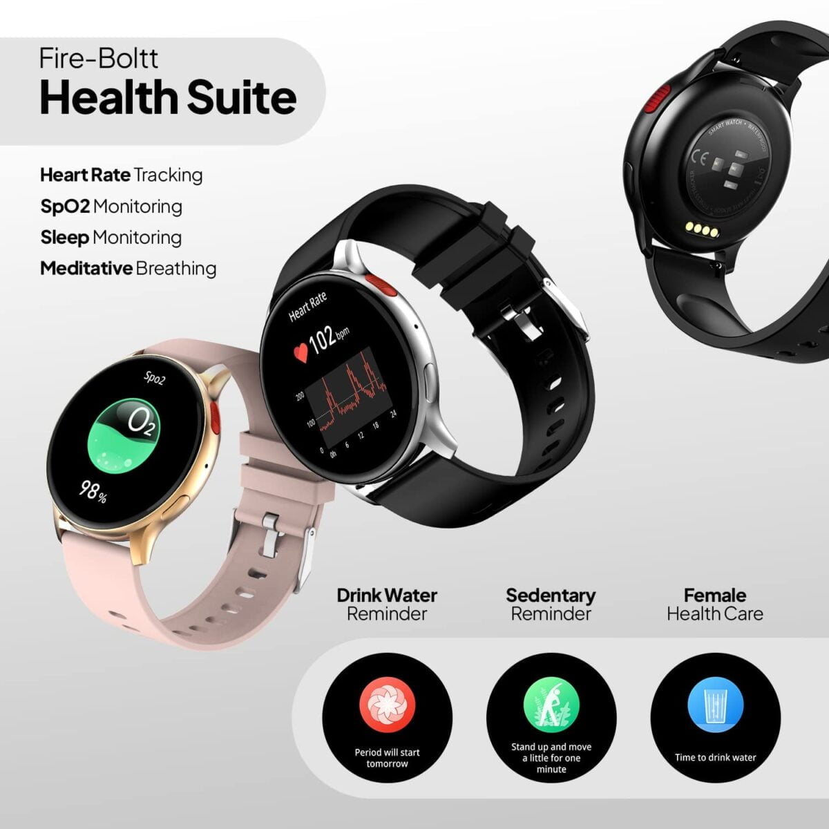 Fire boltt eclipse 1. 43 amoled smartwatch gold pink 11 shop mobile accessories online in india