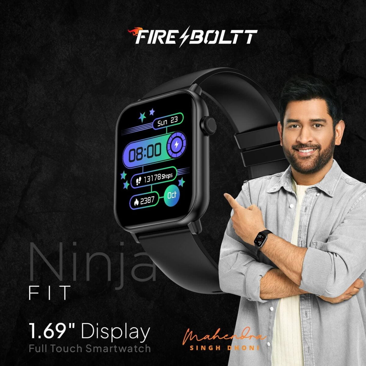 Fire Boltt Ninja Fit Smartwatch Black 10 Shop Mobile Accessories Online in India