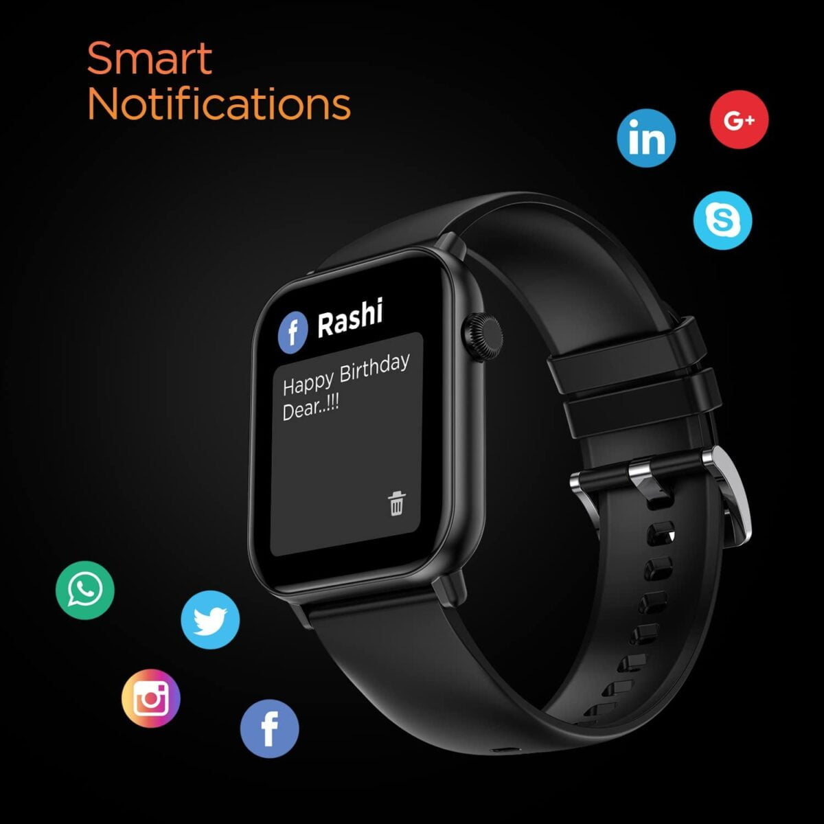 Fire Boltt Ninja Fit Smartwatch Black 6 Shop Mobile Accessories Online in India