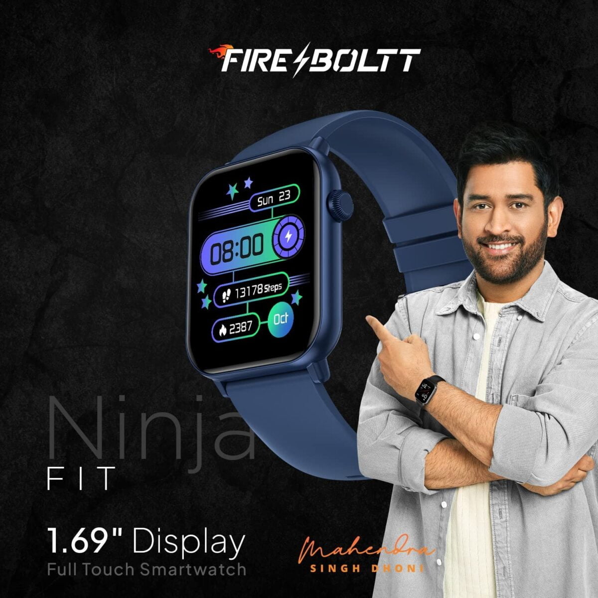 Fire boltt ninja fit smartwatch blue 2 fire-boltt ninja fit smartwatch