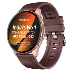 Fire-Boltt Invincible Bluetooth Calling Smartwatch, Brown Slicon