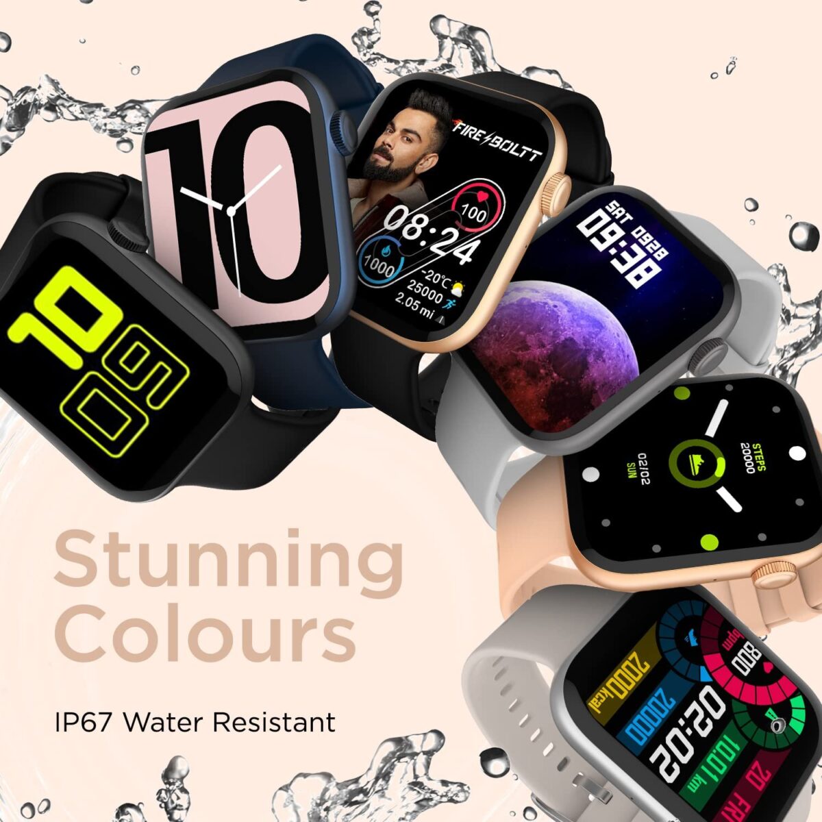 Fire boltt ring 3 smartwatch rose gold 4 shop mobile accessories online in india