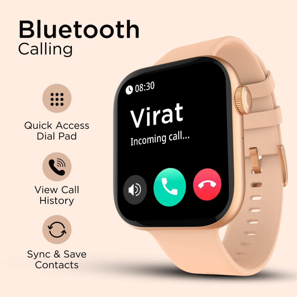 Fire boltt Ring 3 Smartwatch Rose Gold 7 Shop Mobile Accessories Online in India