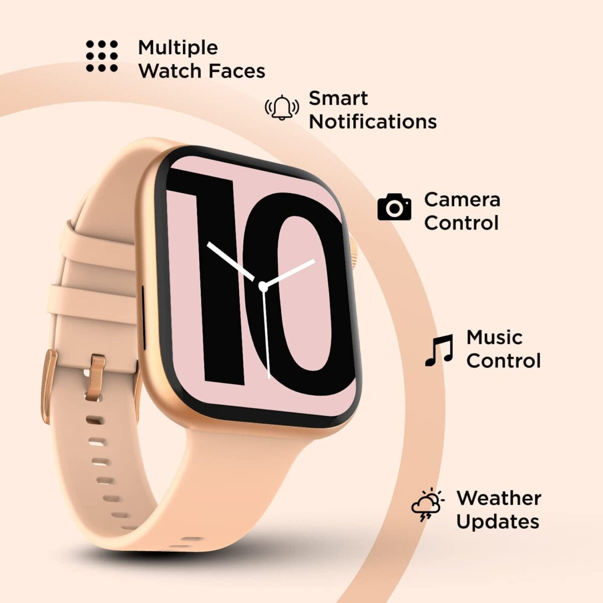 Fire boltt Ring 3 Smartwatch Rose Gold 8 Shop Mobile Accessories Online in India