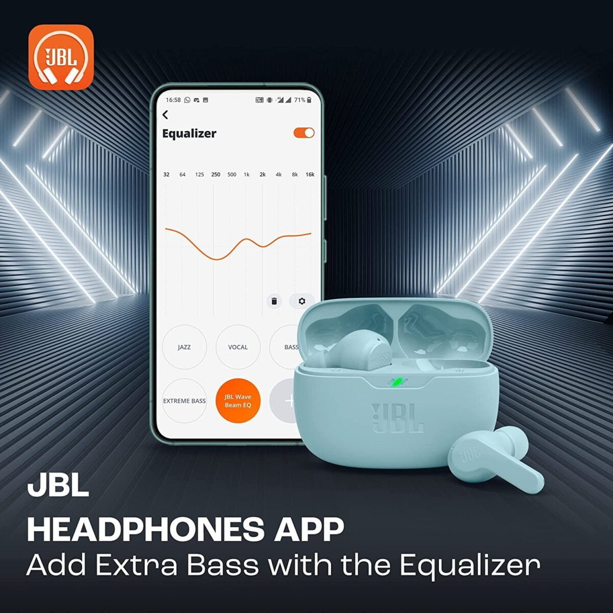 JBL Wave Beam in Ear Earbuds TWS with Mic App for Customized Extra Bass EQ 32 Hours Battery and Quick Charge IP54 Water Dust Resistance . 6 Shop Mobile Accessories Online in India