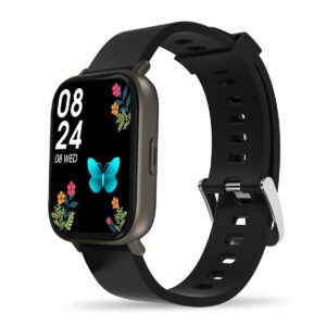 Portronics Kronos Y1 Bluetooth Calling Smart Watch, Black