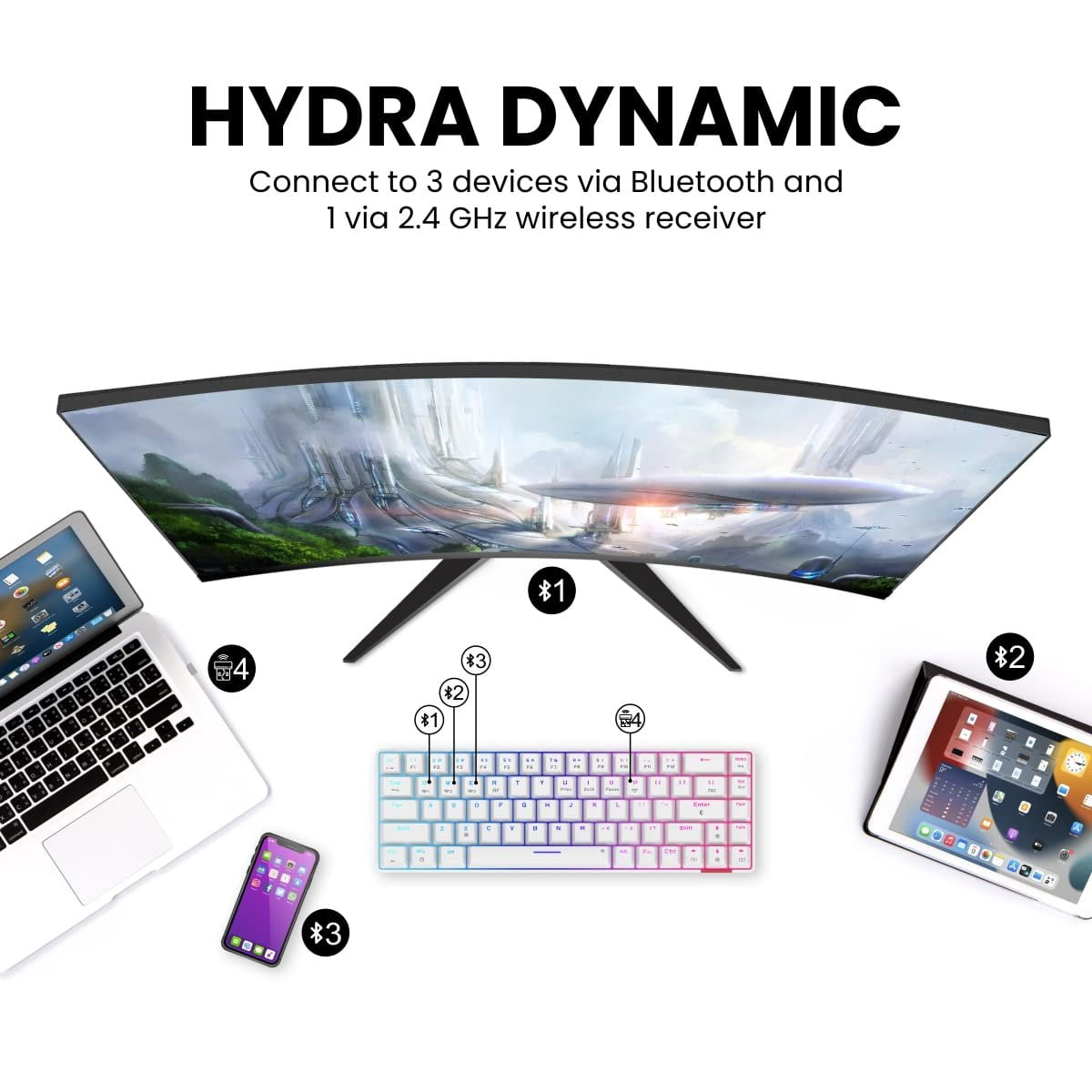 Portronics Hydra 10 Mechanical Wireless Gaming Keyboard 8 Shop Mobile Accessories Online in India