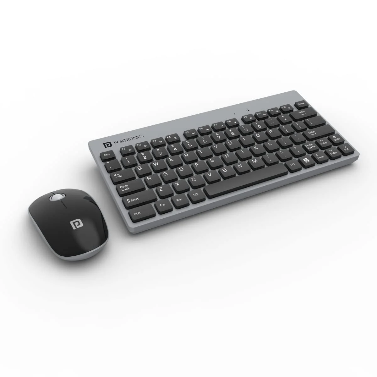 Portronics key2 combo multimedia usb wireless keyboard and mouse set with 2. 4 ghz wireless technology soft silent button compact size grey 9 portronics key2 combo multimedia wireless keyboard & mouse