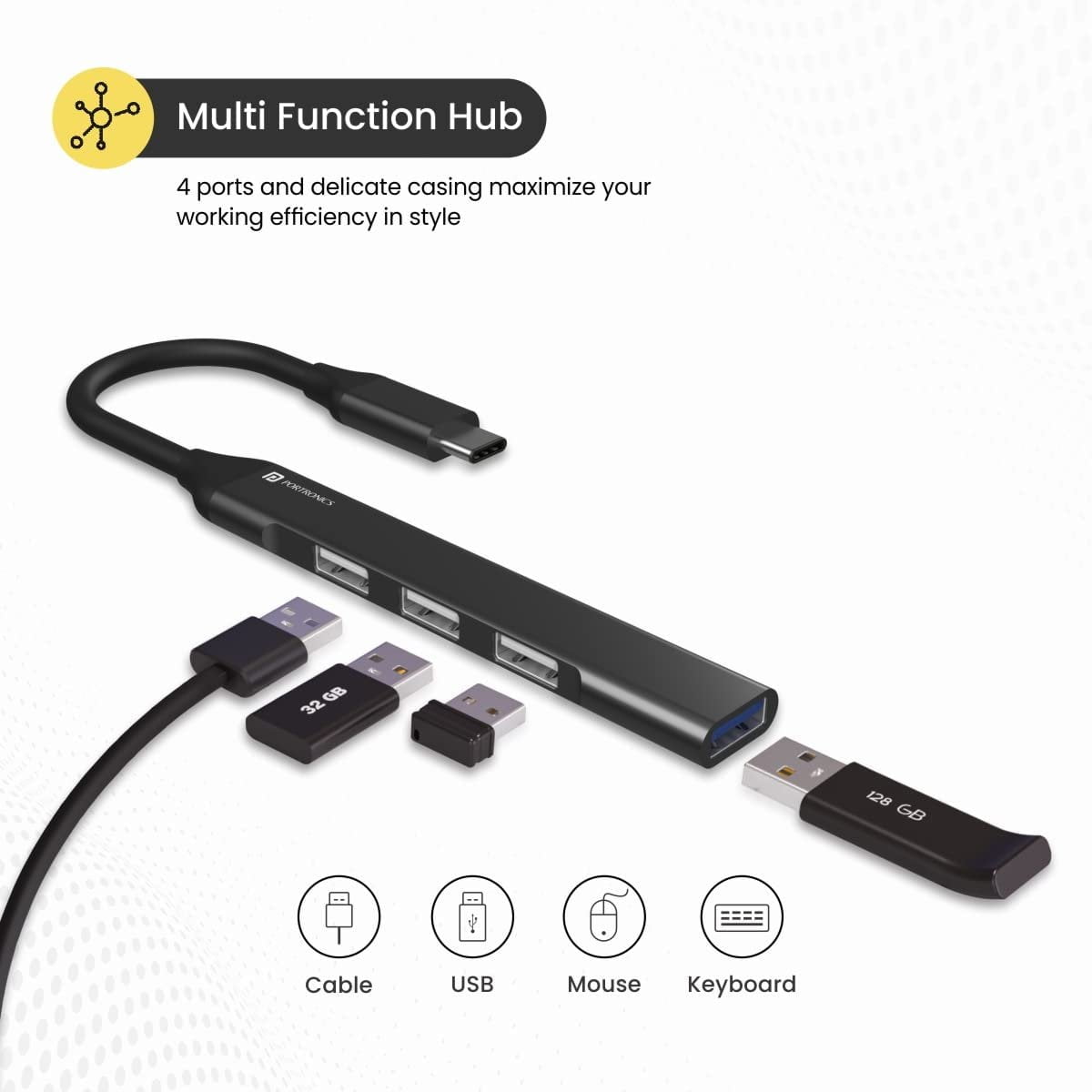 Portronics MPORT 31C 4 in 1 USB Hub 2 Shop Mobile Accessories Online in India