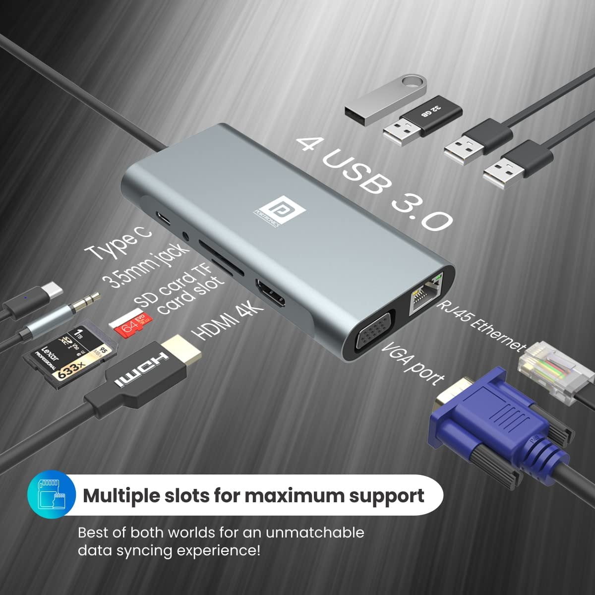 Portronics Mport 11C 11 in 1 Multiport USB Type C HUB 4 Shop Mobile Accessories Online in India