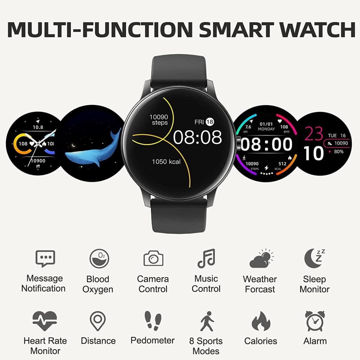 ProRiversong Motive 3C Smartwatch Black 6 Shop Mobile Accessories Online in India