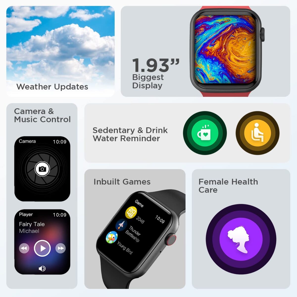 Ring Plus Bluetooth Calling Smartwatch Black 7 Shop Mobile Accessories Online in India