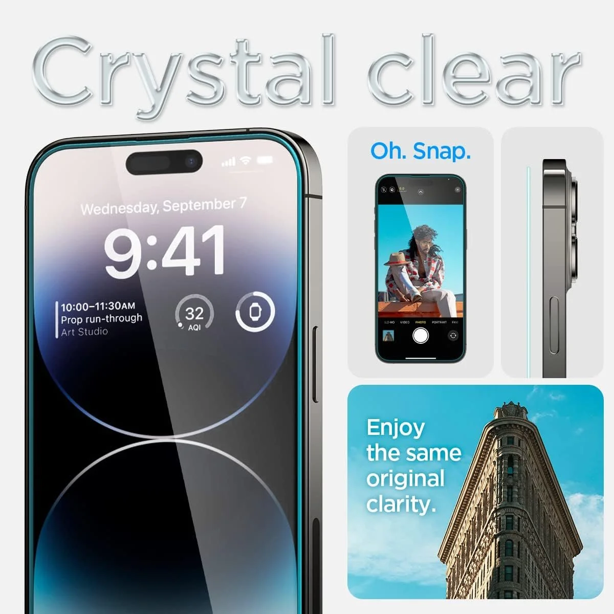 Screen protector for iphone 14 pro 3 spigen glastr ez fit tempered glass