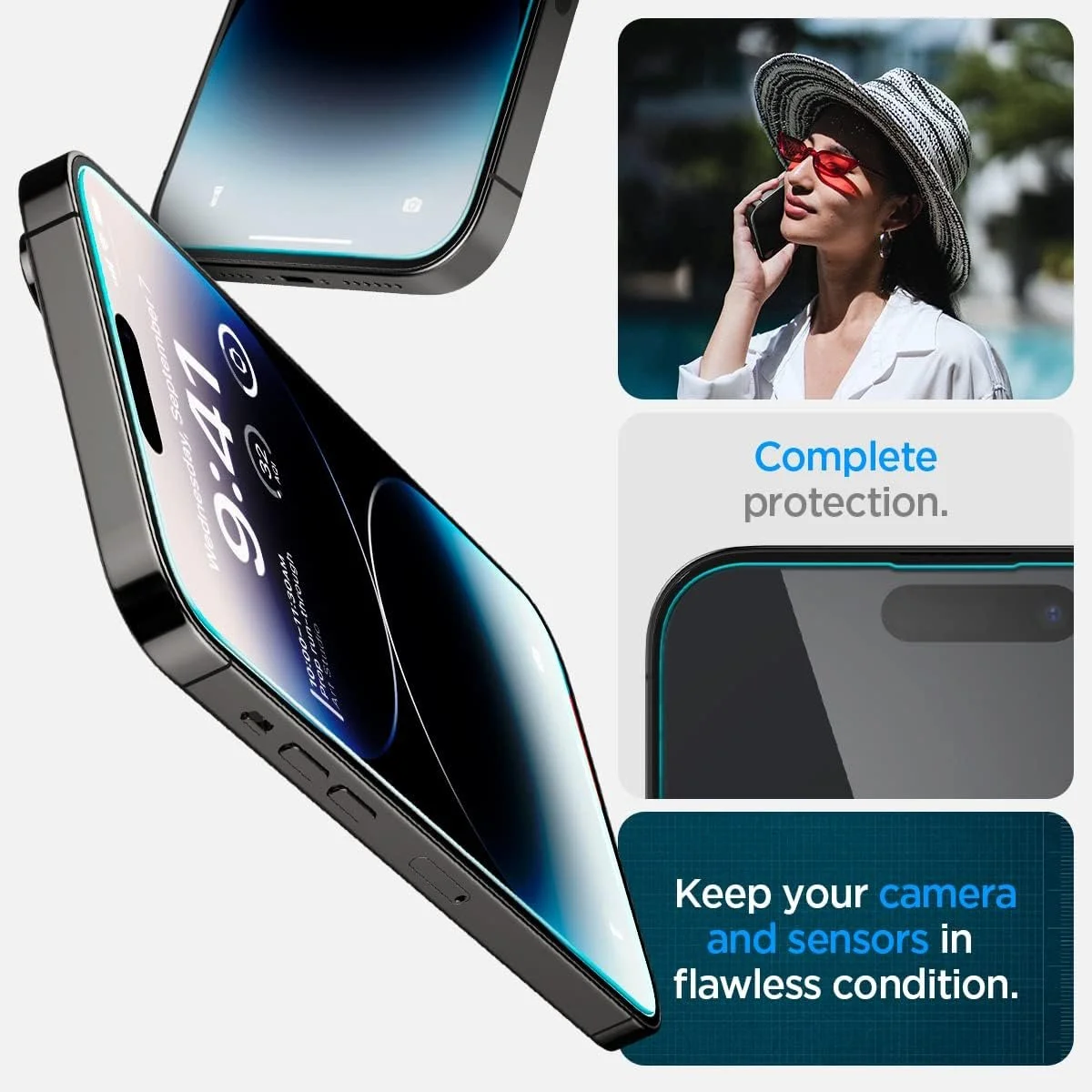 Screen protector for iphone 14 pro 4 spigen glastr ez fit tempered glass