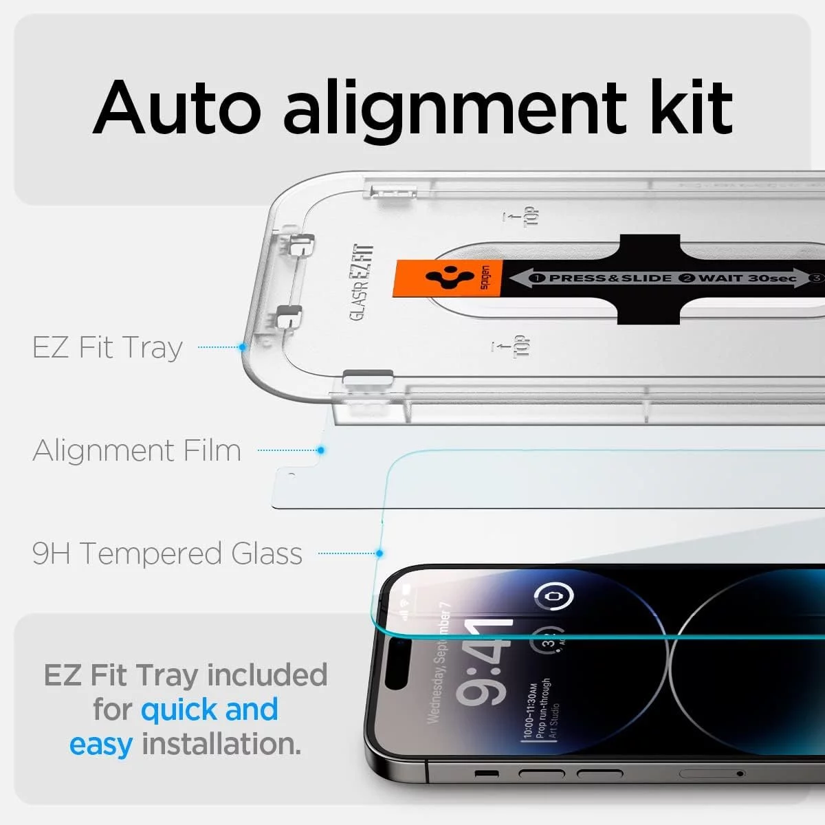 Screen protector for iphone 14 pro 7 spigen glastr ez fit tempered glass