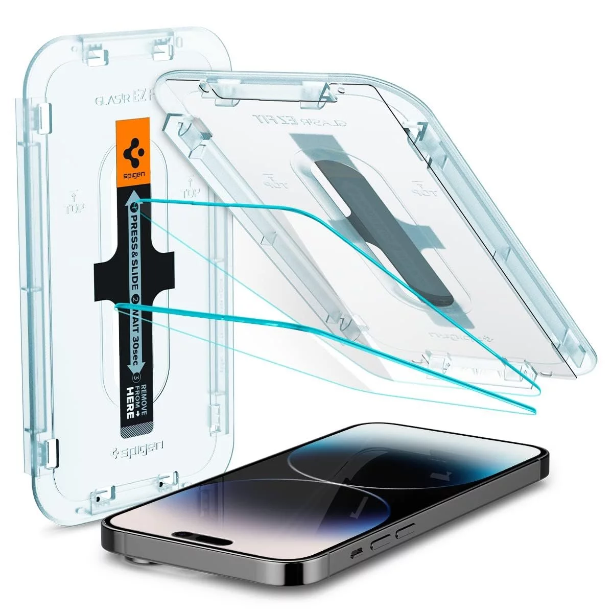 Screen protector for iphone 14 pro 8 spigen glastr ez fit tempered glass