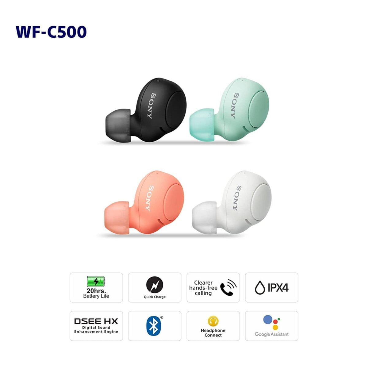 Sony WF C500 Bluetooth Truly Wireless in Ear Earbuds 8 Shop Mobile Accessories Online in India