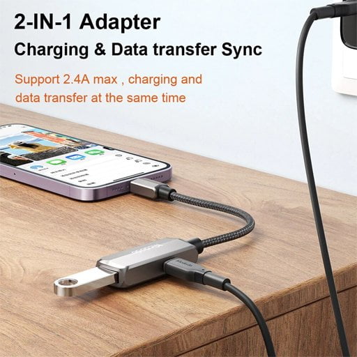 USB to Lightning 2in1 Convertor 4 Shop Mobile Accessories Online in India