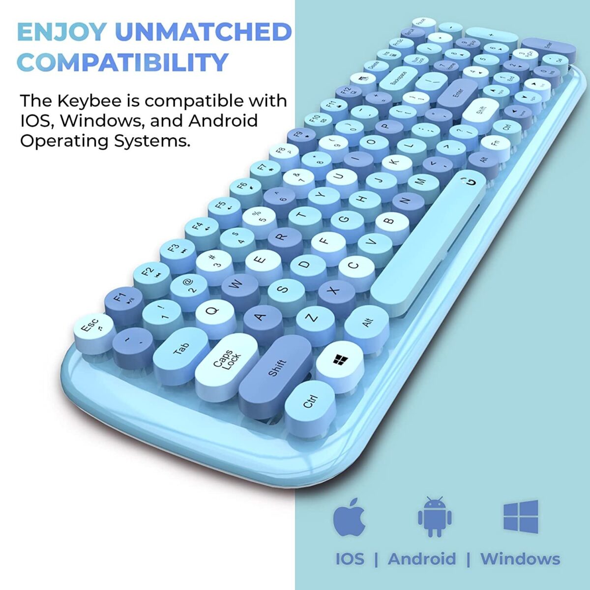 I gear keybee retro typewriter inspired 2. 4ghz wireless keyboard and mouse combo 2 wireless keyboard and mouse