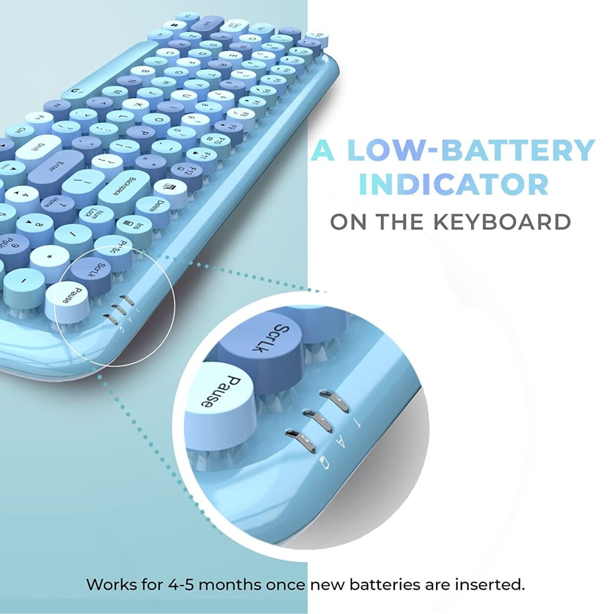 I gear keybee retro typewriter inspired 2. 4ghz wireless keyboard and mouse combo 3 wireless keyboard and mouse