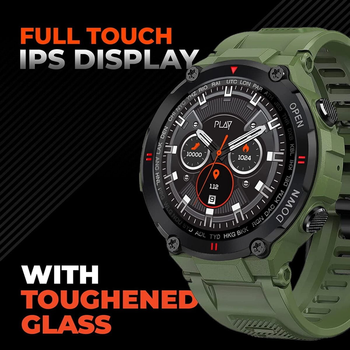 world of play smartwatch militry green 3 Shop Mobile Accessories Online in India