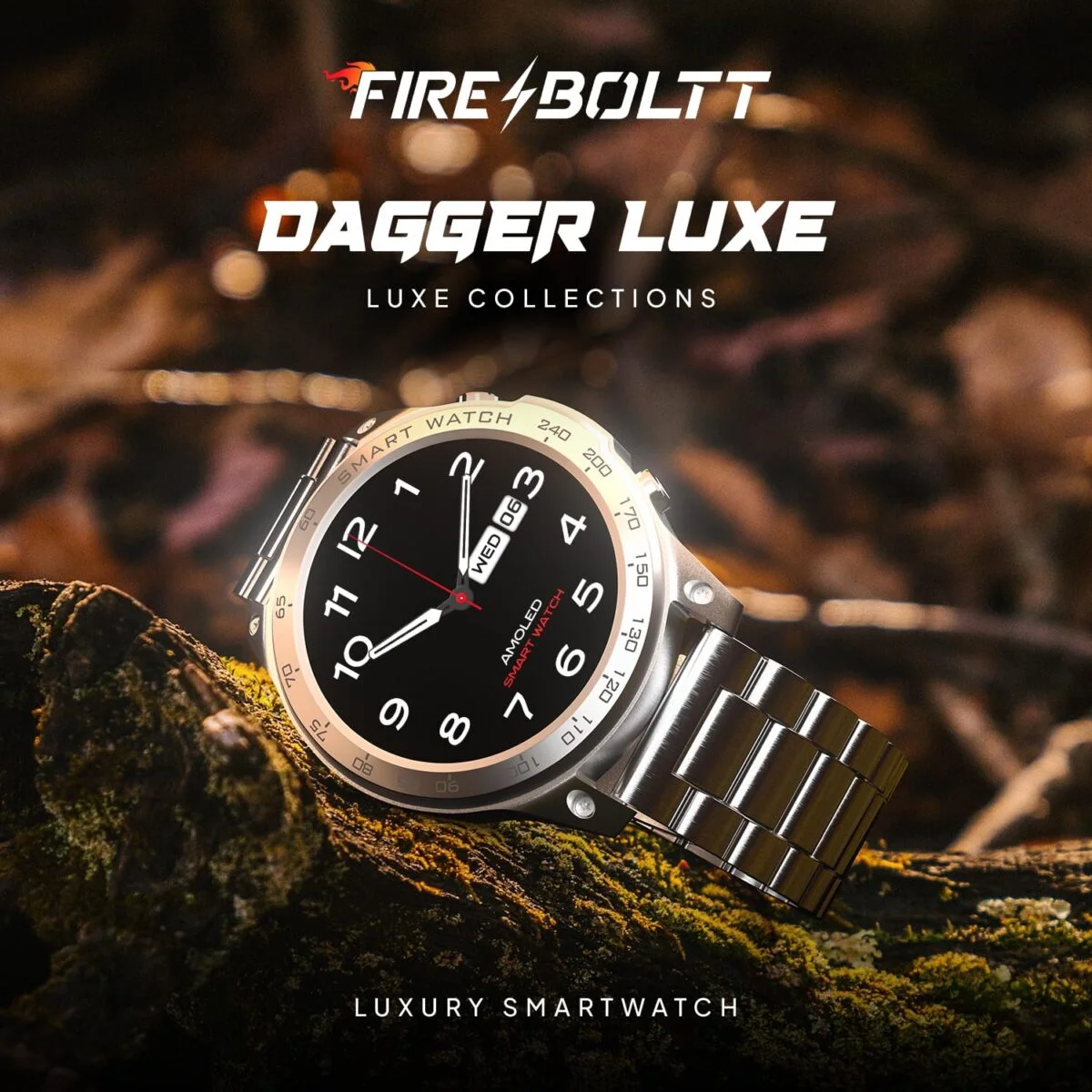 Fire boltt dagger luxe 3 fire-boltt dagger luxe 1. 43 super amoled display luxury smartwatch