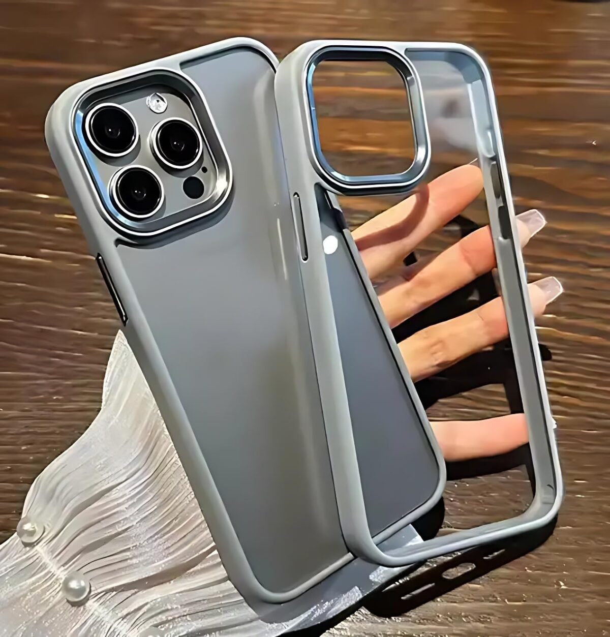 Doyers ultra hybrid back case for iphone 15 pro (natural titanium)
