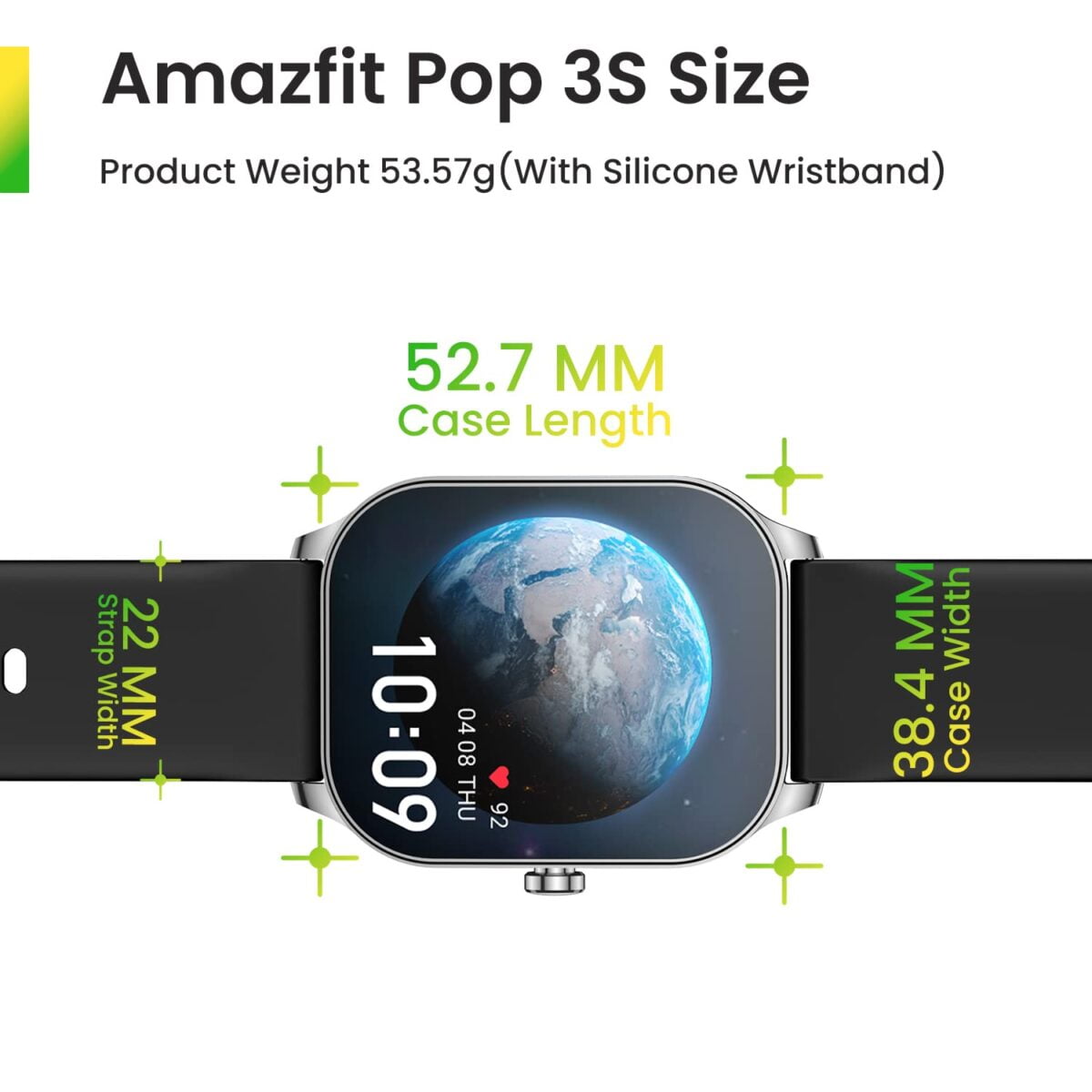 Amazfit pop 3s smart watch black 2 amazfit pop 3s smart watch