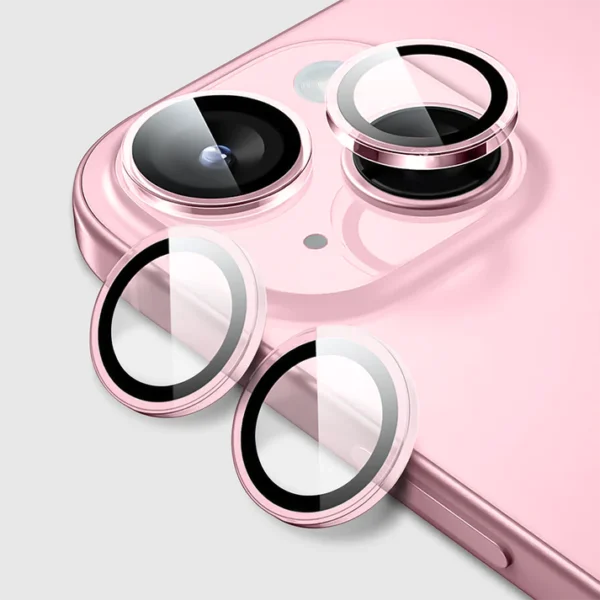 Gripp focal camera lens protector 2n1 for iphone 15 light pink 2 camera lens protector