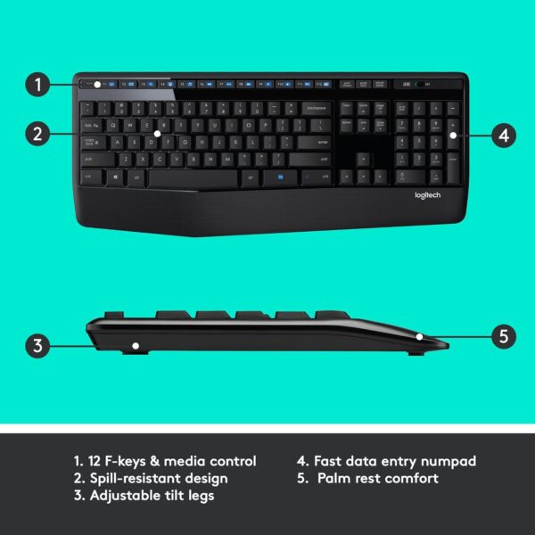 Logitech mk345 wireless keyboard and mouse set 5 logitech mk345 wireless keyboard and mouse set