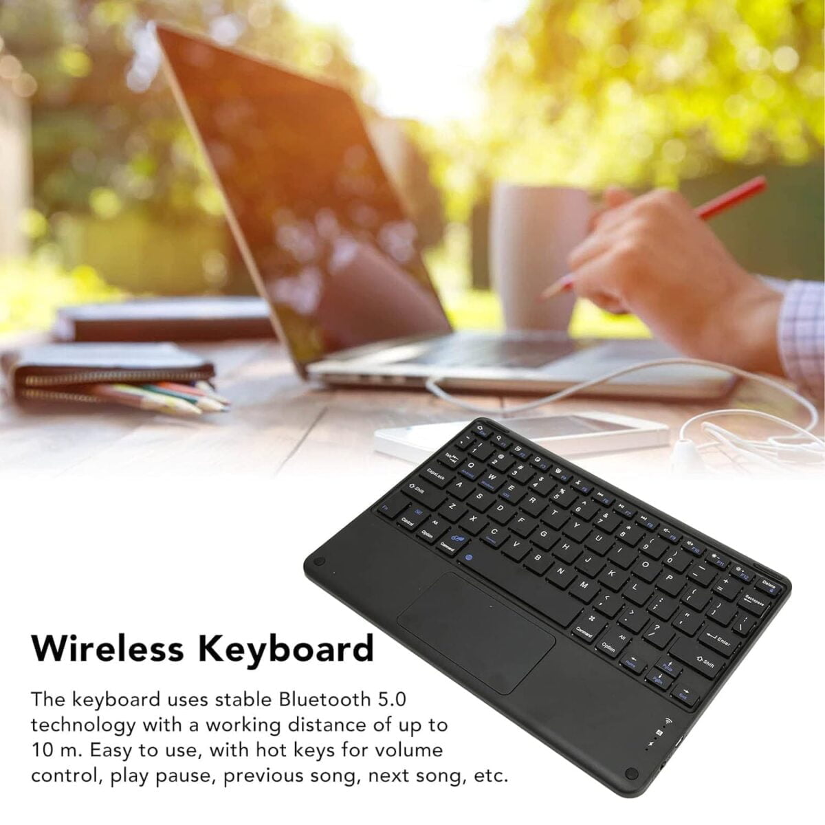 Helonics rechargeable bluetooth 5. 0 keyboard with touchpad 3 helonics rechargeable bluetooth 5. 0 keyboard with touchpad