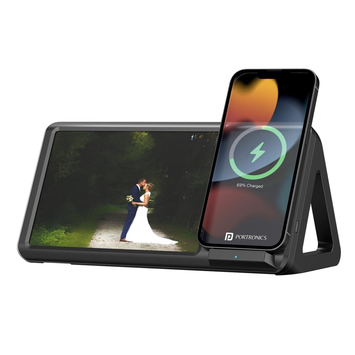 Portronics freedom 5 qi enable charger with photo frame