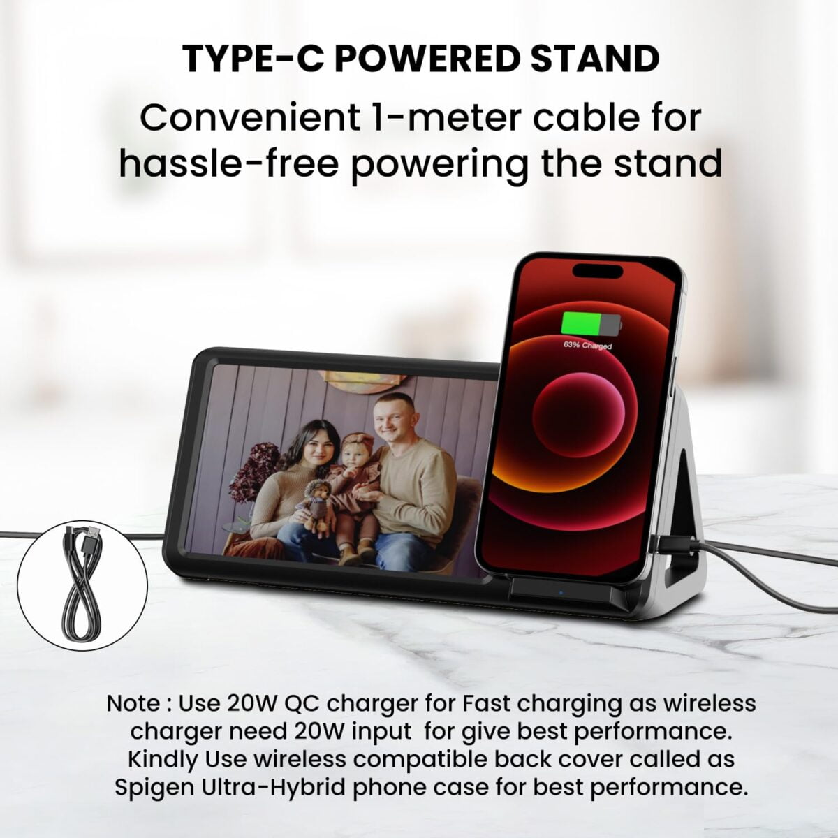 Portronics freedom 5 qi enable charger with photo frame 6 portronics freedom 5 qi enable charger with photo frame