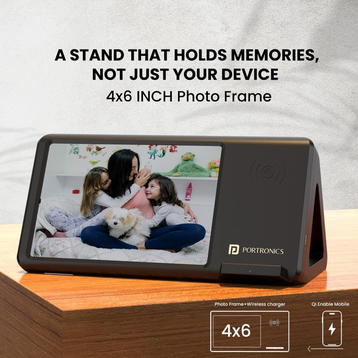 Portronics freedom 5 qi enable charger with photo frame 7 portronics freedom 5 qi enable charger with photo frame