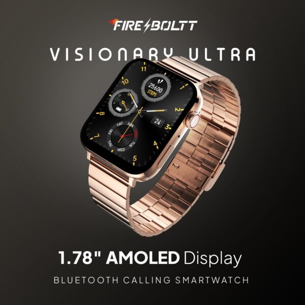 Fire boltt visionary ultra smart watch 5 fire-boltt visionary ultra smart watch gold