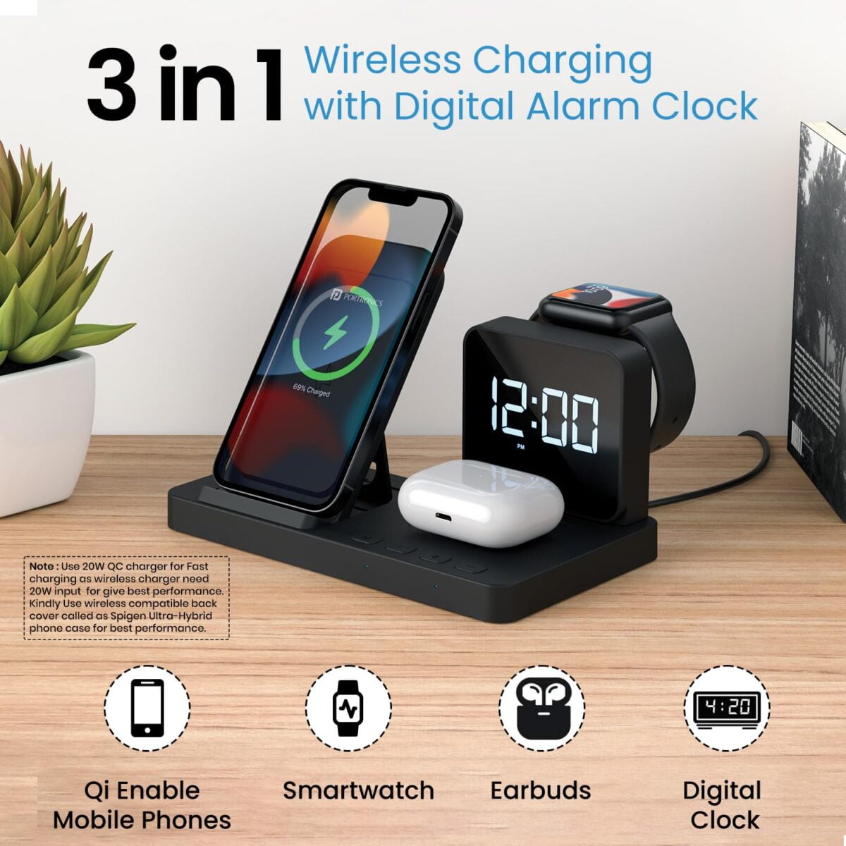 Portronics bella 15 w 3 in 1 wireless charger for iphone 7 portronics bella 15 w 3 in 1 wireless charger for iphone