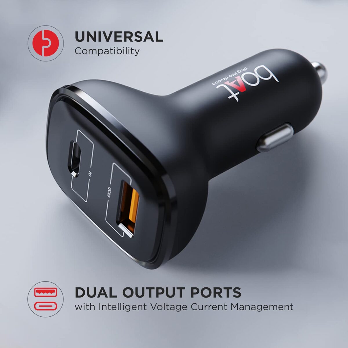 Boat dual port qc pd 24w fast car charger 4 boat dual port qc-pd 24w fast car charger