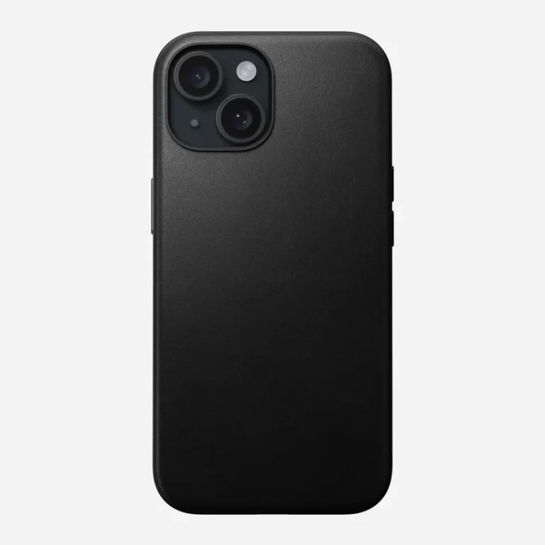 iPhone 15 Leather Case with MagSafe (Black)