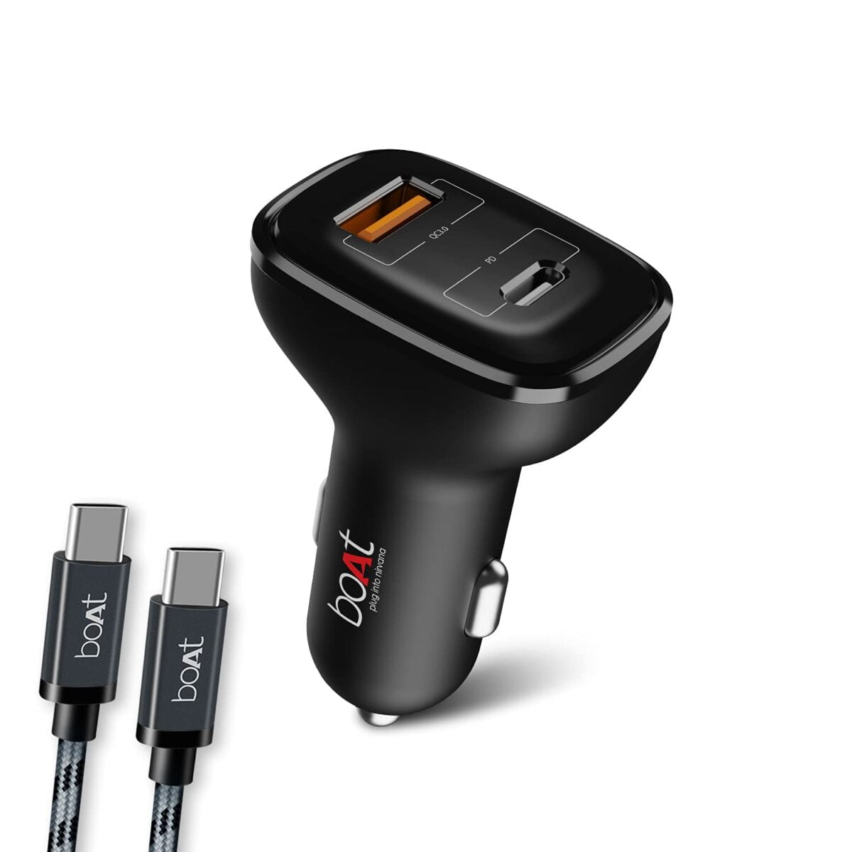 Boat dual port qc-pd 24w fast car charger