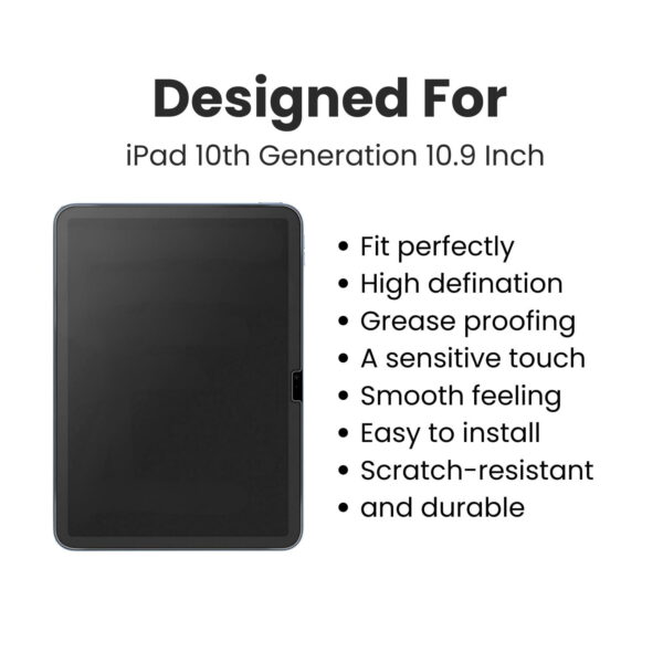 5 ikare matte tempered glass for ipad 10th generation 10. 9 inch