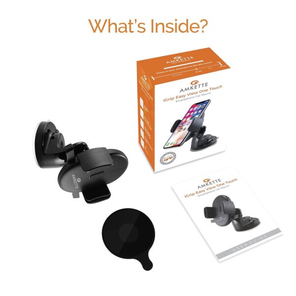 Amkette igrip easy view one touch car mount mobile holder 2 amkette igrip easy view one touch car mount mobile holder